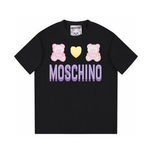 Moschino Black Short Sleeved Shirt With Bear Print